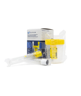 Elysium vákuumos vizeletgyűjtő készlet - Vákuumos vizeletgyűjtő készlet - Vizeletgyűjtő pohár standard és borsavas vizeletminta-vevő csővel