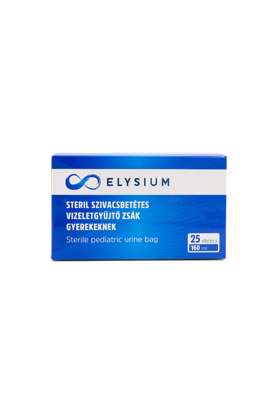 Elysium steril vizeletgyűjtő zsák - Vizeletgyűjtő zsák - 25 db - Steril szivacsbetétes vizeletgyűjtő zsák gyerekeknek - 160 ml