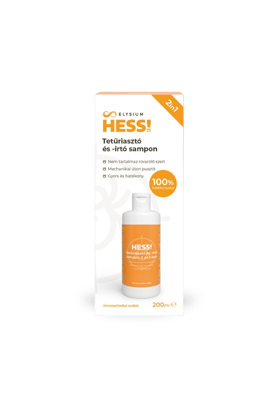 HESS! Fejtetű és serke ellen - Fejtetű és serke ellen - Tetűriasztó és -irtó sampon - 200 ml