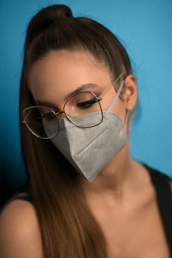 Jiada FFP2 CE 0370 - FFP2 maszk (mennyiség, szín és szelep) - 20 db - Szürke - Szelep nélküli