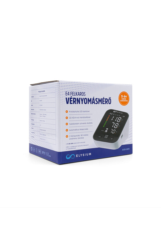 Elysium vérnyomásmérő - Vérnyomásmérő - 1 db - E4 felkaros