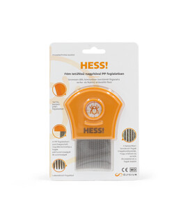 HESS! Fém tetűfésű nagyítóval PP foglalatban - 1 db