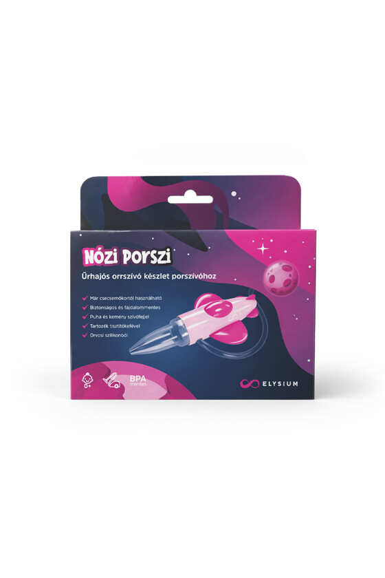 Elysium Nózi Porszi orrszívó készlet porszívóhoz - Orrszívó - Űrhajós - pink/magenta