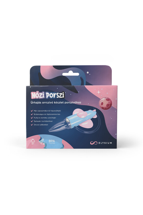 Elysium Nózi Porszi orrszívó készlet porszívóhoz - Orrszívó - Űrhajós - kék/pink