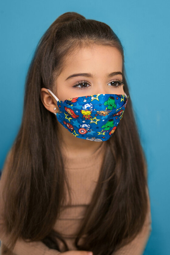 DOC NFW FFP2 CE 0598 ergonomikus szelep nélküli gyerekmaszk - FFP2 gyerekmaszk - Szuperhős