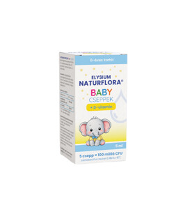 Elysium Naturflora belsőleges szuszpenzió - Belsőleges szuszpenzió - 1 doboz - Naturflora Baby cseppek + D-vitamin - 5 ml