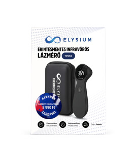 Fociláz - Elysium TP650 érintésmentes infravörös digitális lázmérő hordtáskával - Fekete + Focilabda - 1 db