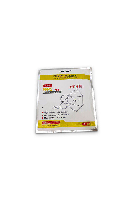 Jada 7-rétegű FFP3 CE 0370 - FFP3 maszk - 20 db - Fehér - Szelep nélküli