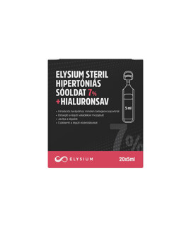 Elysium steril hipertóniás sóoldat - 7% + hialuronsav - 20 x 5 ml - 1 doboz