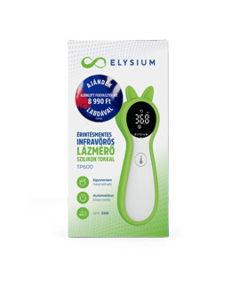 Fociláz - Elysium TP600 érintésmentes infravörös digitális lázmérő szilikon tokkal - Zöld + Focilabda - 1 db