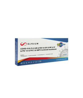 Elysium SARS-CoV-2 tesztkészlet - SARS-CoV-2 teszt - 1 db - 10 az 1-ben Covid 19 + Influenza A + Influenza B + RSV + ADV + MP + CP + PIV 1/3 + PIV 2 + hMPV