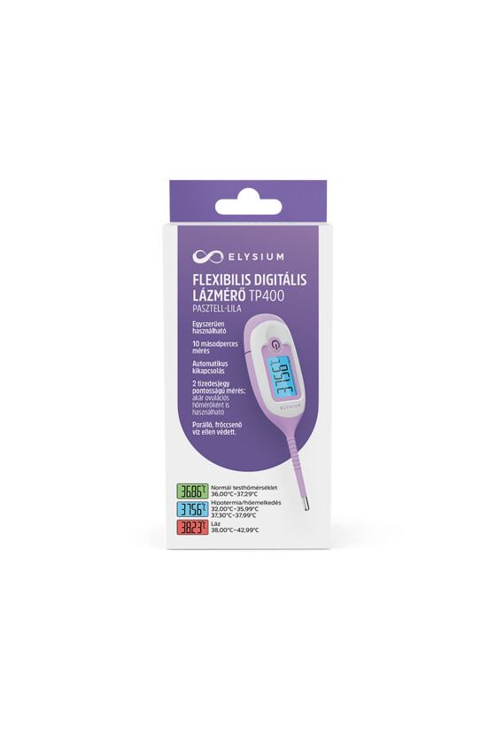 Elysium lázmérő - Lázmérő többféle típussal - TP400 flexibilis digitális lázmérő - pasztell-lila