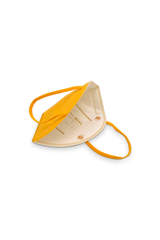 Jiada FFP2 CE 0370 - FFP2 maszk (mennyiség, szín és szelep) - 20 db - Sárga - Szelep nélküli