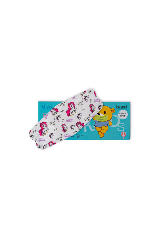 DOC NFW FFP2 CE 0598 ergonomikus szelep nélküli gyerekmaszk - FFP2 gyerekmaszk - Unikornis