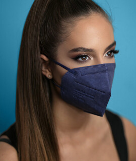 Jiada FFP2 CE 0370 szelep nélküli kék maszk - 20 db - kék