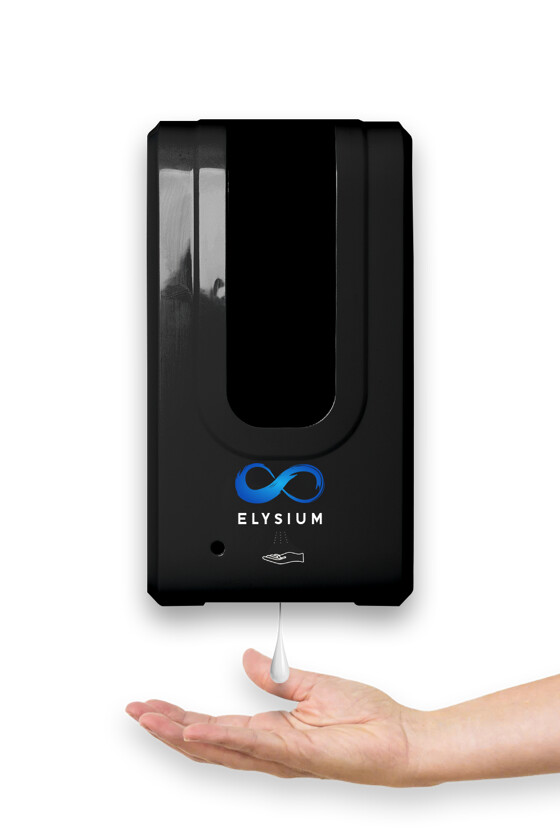 Elysium professzionális, érintésmentes, 1200 ml-es adagoló - Adagoló - Gél - Állvány nélkül - Fekete
