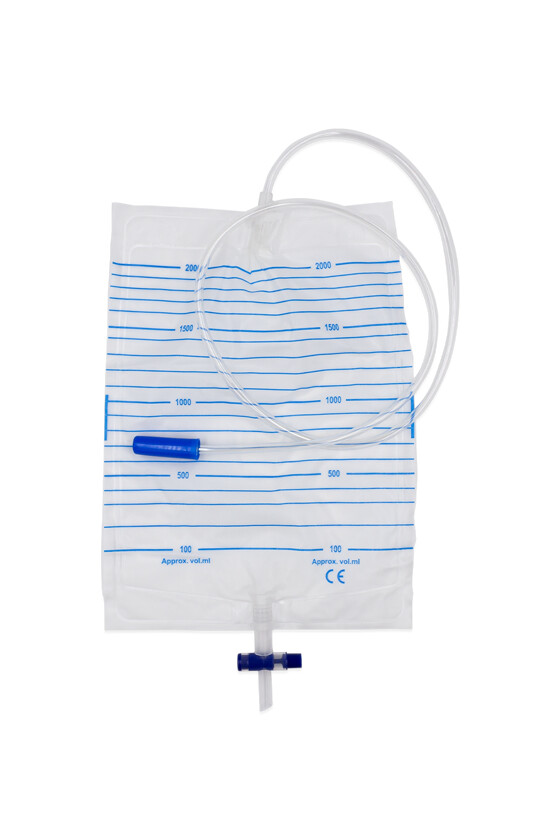 Elysium steril vizeletgyűjtő zsák - Vizeletgyűjtő zsák - 25 db - Steril T-csapos vizeletgyűjtő zsák - 2000 ml