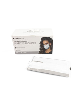 Elysium type IIR 3-rétegű egyesével csomagolt felnőtt sebészeti arcmaszk - 50 db - Fehér - Felnőtt
