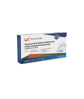 Elysium SARS-CoV-2 tesztkészlet - SARS-CoV-2 teszt - 1 db - 3 az 1-ben Covid 19 + Influenza A + Influenza B - OTTHONI