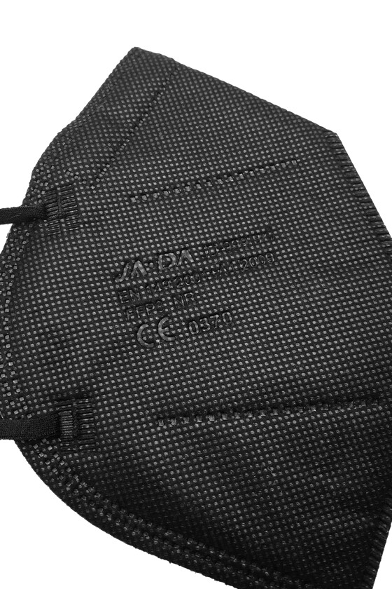 Jada 7-rétegű FFP3 CE 0370 - FFP3 maszk - 20 db - Fekete - Szelep nélküli