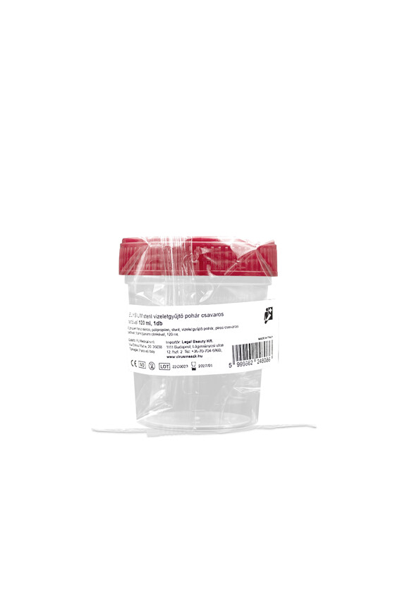 Elysium steril vizeletgyűjtő pohár - Vizeletgyűjtő pohár - 120 ml - Nem vákuumos