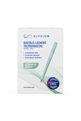 Fociláz - Elysium TP1000 digitális lázmérő töltődobozzal - zöld + Focilabda