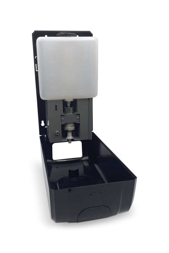 Elysium Pro professzionális, érintésmentes, 1200 ml-es adagoló - Adagoló - Habosító - Fehér állvánnyal - Fekete