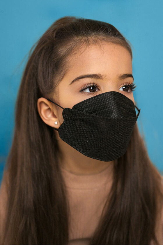 DOC NFW FFP2 CE 0598 ergonomikus szelep nélküli gyerekmaszk - FFP2 gyerekmaszk - Fekete