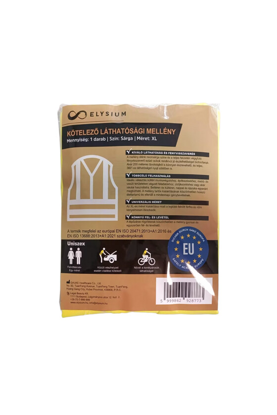 Elysium kötelező láthatósági mellény - Láthatósági mellény - 1 db