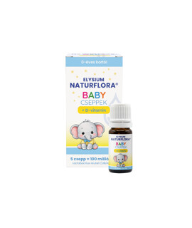Elysium Naturflora Baby cseppek étrend-kiegészítő szuszpenzió 100 millió CFU Lactobacillus reuteri (UBLRu-87) spórával és D-vitaminnal - 5 ml - 1 db