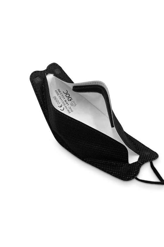 DOC TNW FFP3 CE 0598 ergonomikus maszk - FFP3 maszk (DOC TNW) - Fekete - Szelep nélküli