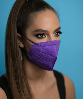 Jiada FFP2 CE 0370 szelep nélküli lila maszk - 20 db - lila