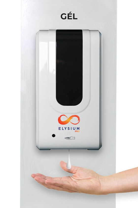 Elysium Pro professzionális, érintésmentes, 1200 ml-es adagoló - Adagoló - Gél - Fehér állvánnyal - Fehér