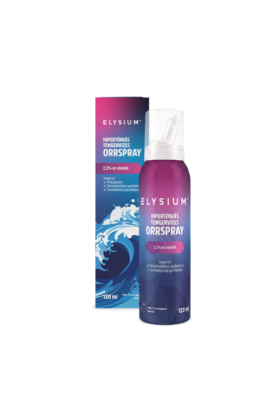 Elysium orrspray - Orrspray - Hipertóniás tengervizes orrspray - 2,2% - 120 ml