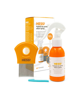 HESS! Fejtetű és serke elleni spray (fém tetűfésűvel és tisztítókefével) - 100 ml - 1 db