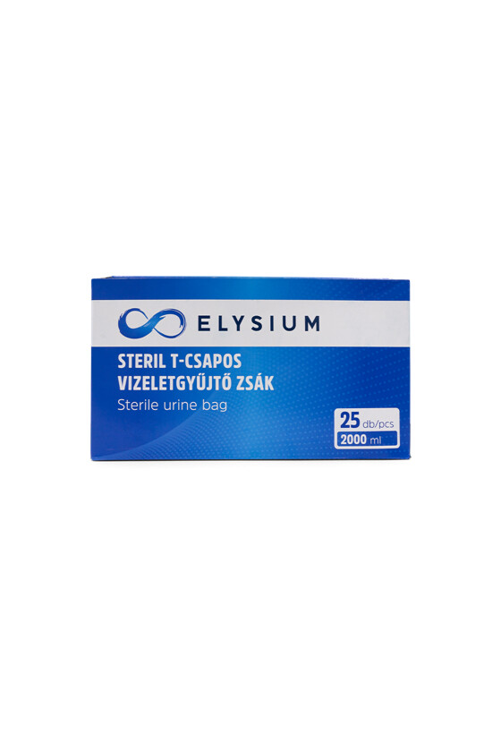 Elysium steril vizeletgyűjtő zsák - Vizeletgyűjtő zsák - 1 db - Steril T-csapos vizeletgyűjtő zsák - 2000 ml