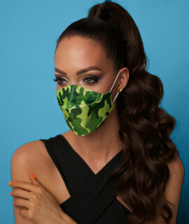 DOC NFW FFP2 CE 0598 ergonomikus maszk - FFP2 maszk (szín és szelep) - Katonai világos - Szelep nélküli