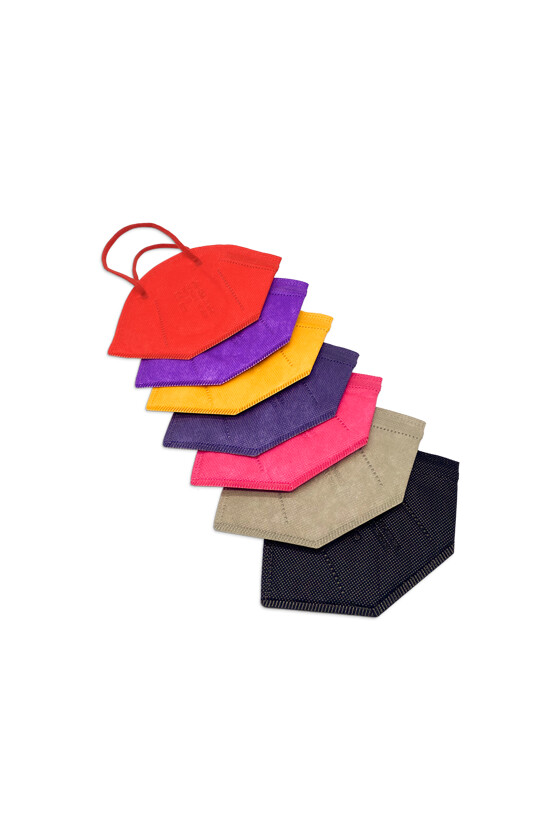 Jada 7-rétegű FFP3 CE 0370 - FFP3 maszk - 20 db - Piros - Szelep nélküli