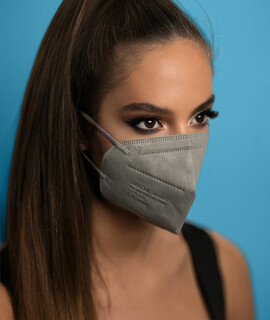 Jada 7-rétegű FFP3 CE 0370 szelep nélküli fülpántos szürke maszk - 20 db - szürke