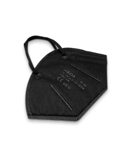 Jiada FFP2 CE 0370 - FFP2 maszk (mennyiség, szín és szelep) - 20 db - Fekete - Szelep nélküli