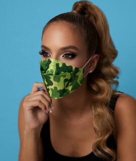 DOC NFW FFP2 CE 0598 ergonomikus világos katonai mintás maszk - Szelep nélküli - 40 db - Katonai világos