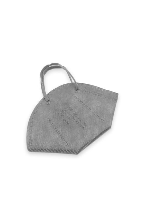 Jiada FFP2 CE 0370 - FFP2 maszk (mennyiség, szín és szelep) - 20 db - Szürke - Szelep nélküli