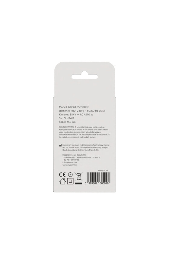 Elysium vérnyomásmérő - Vérnyomásmérő - 1 db - USB-C kábel és hálózati adapter