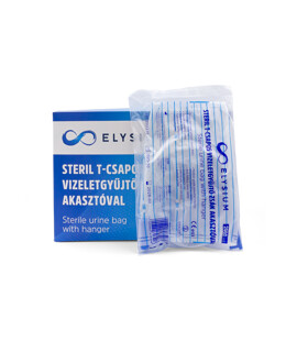 Elysium steril vizeletgyűjtő zsák - Vizeletgyűjtő zsák - 1 db - Steril T-csapos vizeletgyűjtő zsák akasztóval - 2000 ml