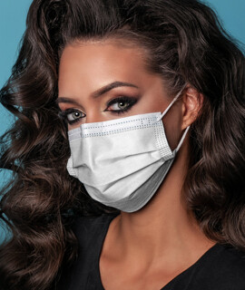 Elysium type IIR 3-rétegű felnőtt sebészeti arcmaszk visszazárható tasakban - 3-rétegű arcmaszk - 10 db - Fehér - Felnőtt