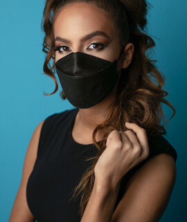 DOC TNW FFP3 CE 0598 ergonomikus - Fekete - Szelep nélküli - 25 db - doboz