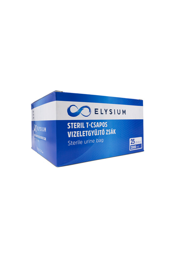 Elysium steril vizeletgyűjtő zsák - Vizeletgyűjtő zsák - 25 db - Steril T-csapos vizeletgyűjtő zsák - 2000 ml