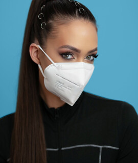 Jiada FFP2 CE 0370 szelep nélküli fehér maszk - 20 db - fehér