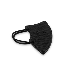 Jada FFP2 CE 0370 szelep nélküli 5 rétegű gyerekmaszk - Fekete - 10 db - 1 csomag