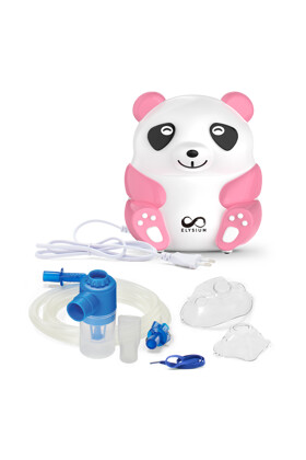 Fociláz - Elysium kompresszoros pink panda formájú inhalátor - AXD-302 + Focilabda